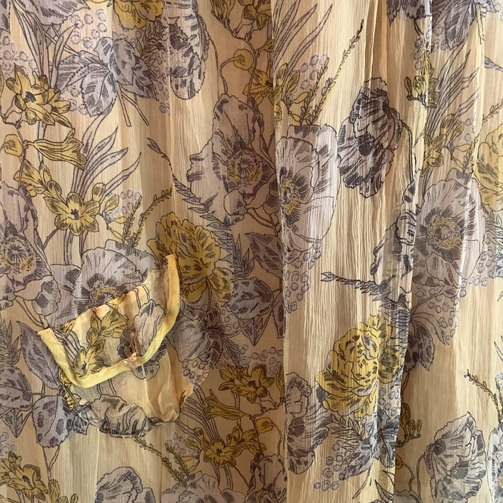 For Love and Liberty Size Small yellow floral racerback dress - Picture 2 of 4